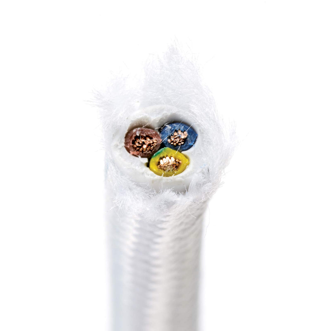 Textilkabel 3-adrig Weiss 50 m für Pendelleuchten, 3x0,75 mm² - Bild 4