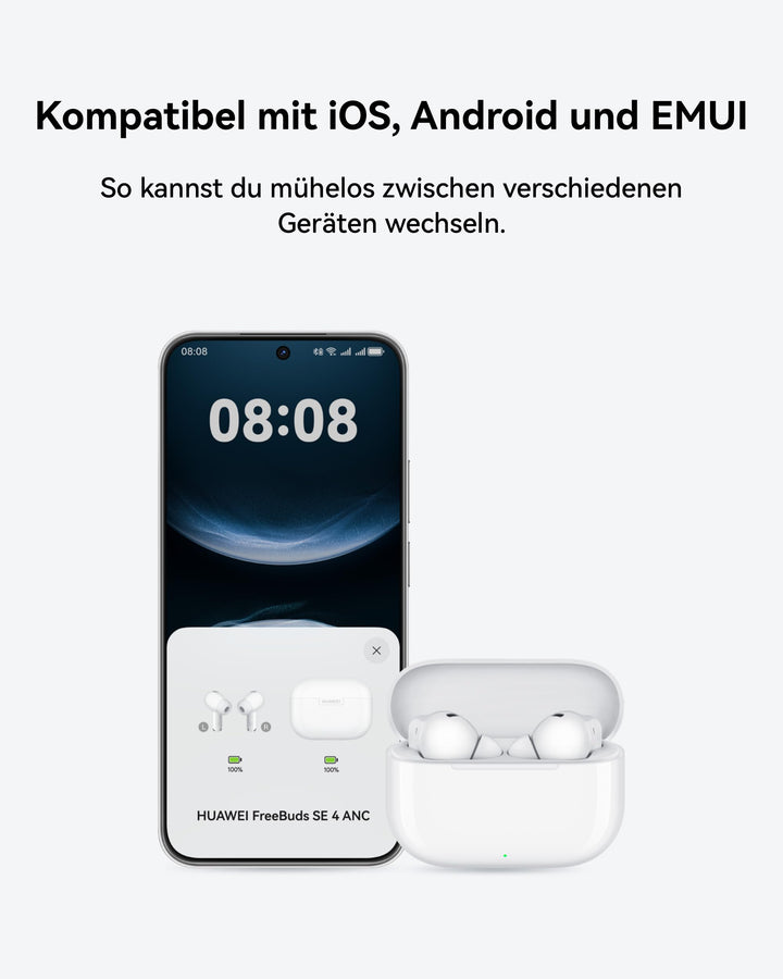 In-Ear Kopfhörer Bluetooth 5.4 ANC 50h Akku IP54 Weiss - Bild 9