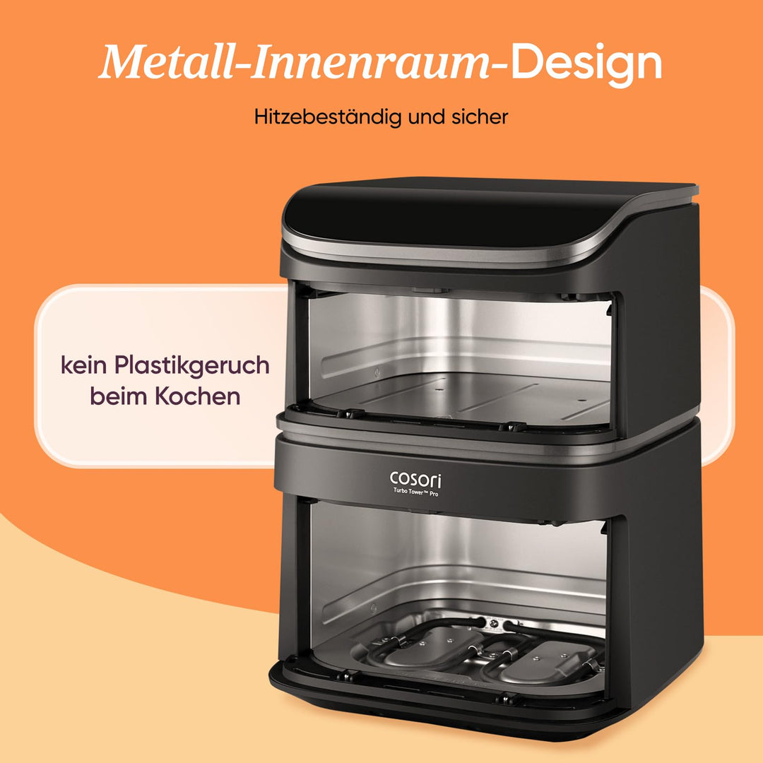 Heissluftfritteuse 10,8L Keramik PFAS-frei mit WLAN &amp; DualBlaze - Bild 7