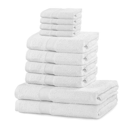 Handtuch-Set 10-teilig 525g/m² Baumwolle Gäste- Handtücher Badetücher
