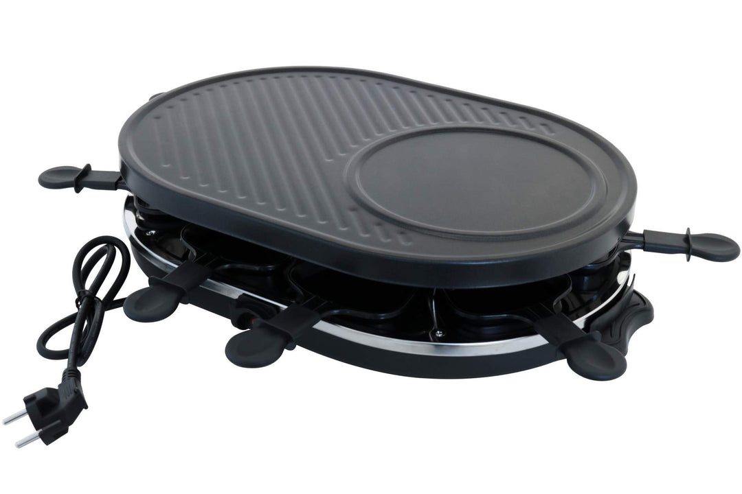 Raclettegrill 8 Personen 1200W oval Antihaft Tischgrill - Bild 3