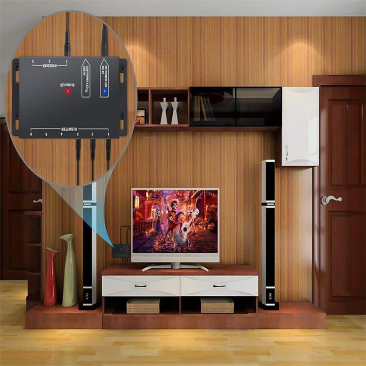 IR-Repeater-System 1 Empfänger 6 Sender für versteckte AV-Geräte - Bild 7