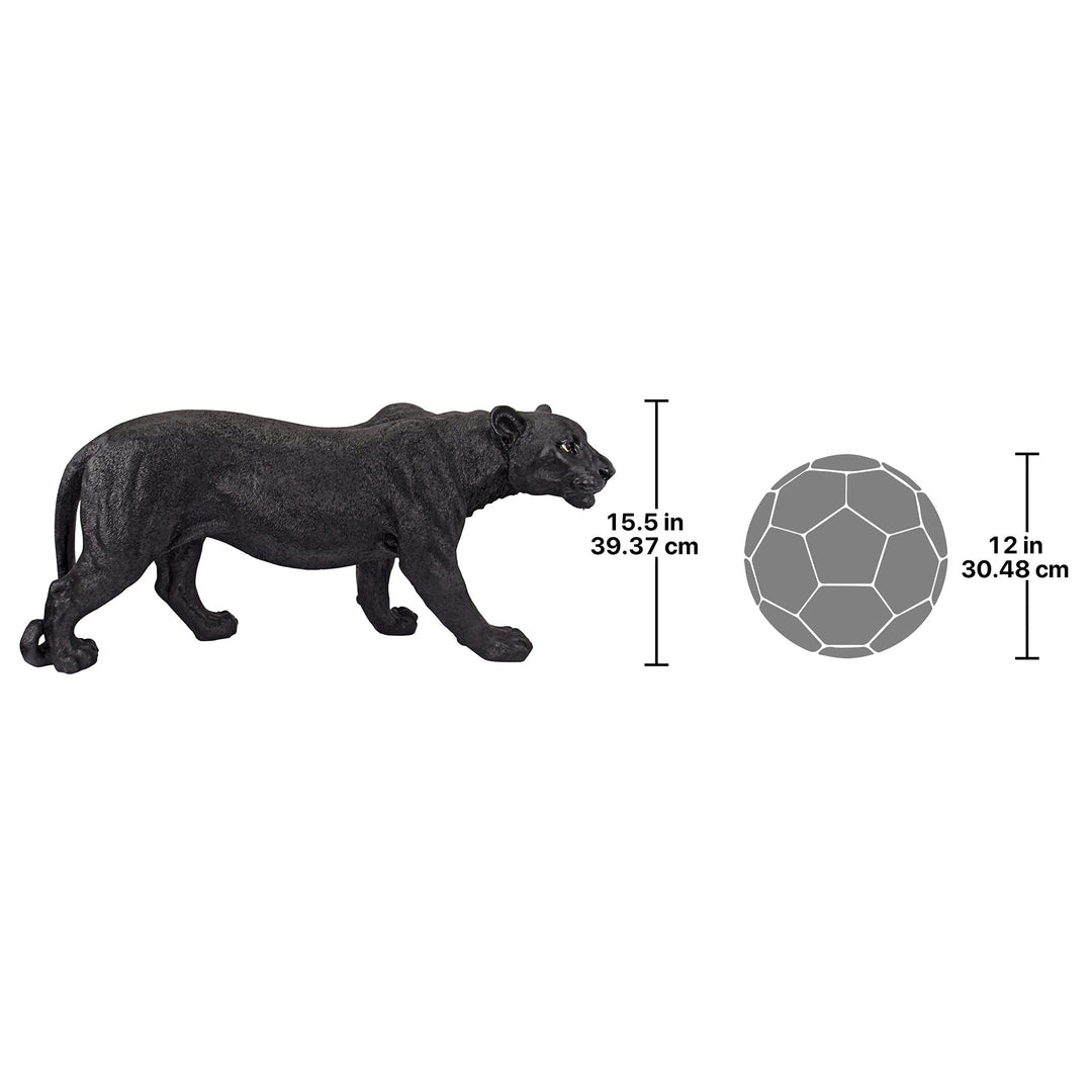 Schwarzer Panther Gartenfigur Kunstharz mit Steinsplitt handbemalt - Bild 7