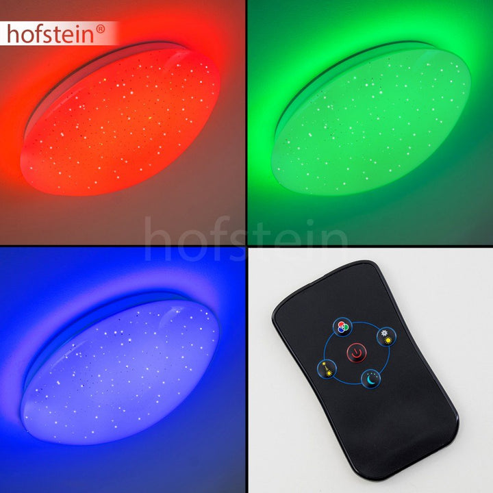 LED Deckenleuchte Metall Weiss RGB Farbwechsel mit Sternenhimmel-Effekt - Bild 2