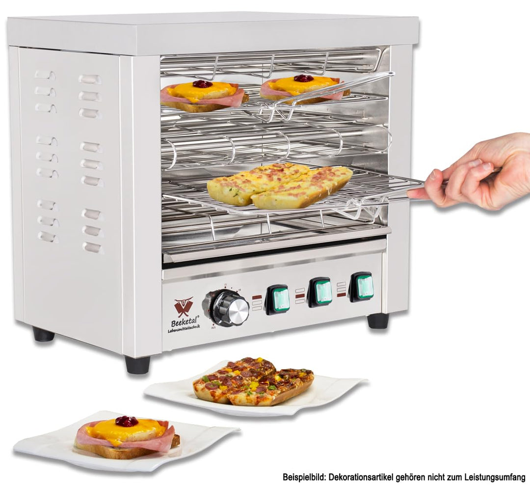 Salamander Grill Edelstahl 2 Fächer 3150 W Überbackgerät Gastro - Bild 5