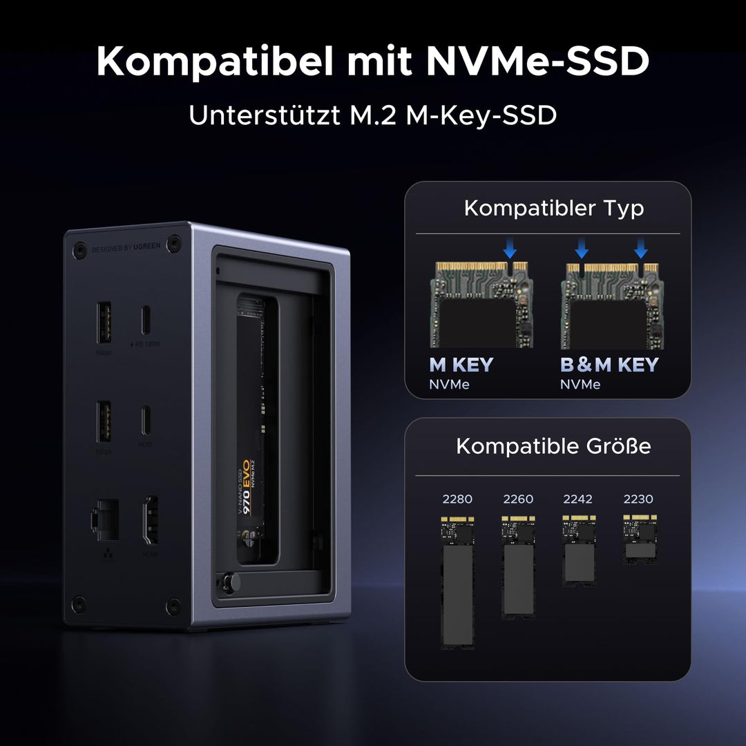 Docking Station 10-in-1 USB-C mit M.2 NVMe, 4K HDMI, 100W PD - Bild 4