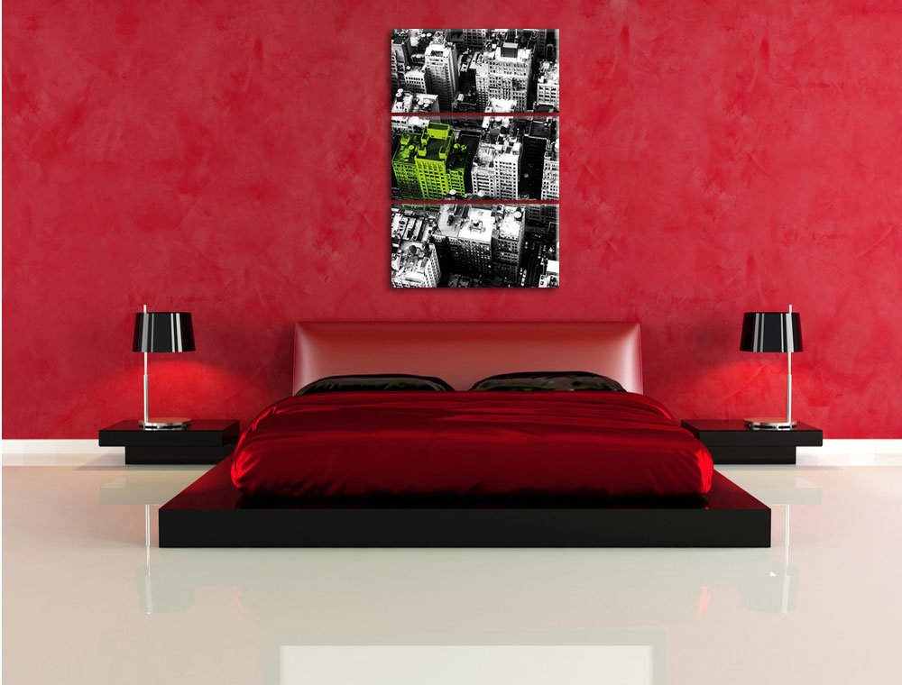 Leinwandbild New York City 3-teilig Schwarz-Weiss 120x80cm - Bild 3