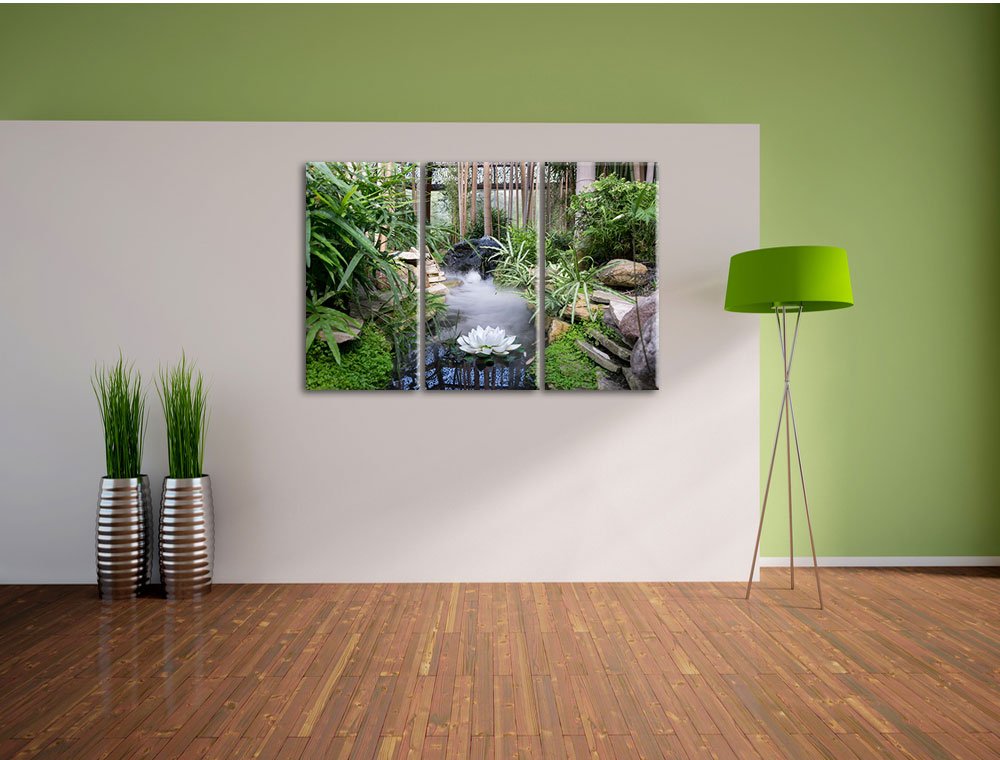 Leinwandbild 3-teilig Zen Garten Japan 120x80 cm Wanddeko - Bild 4