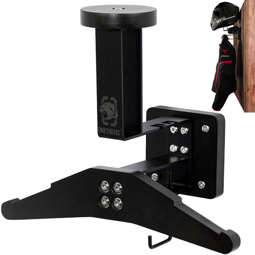 Motorrad Wandgarderobe Holz-Metall für Helm und Jacke 40 kg