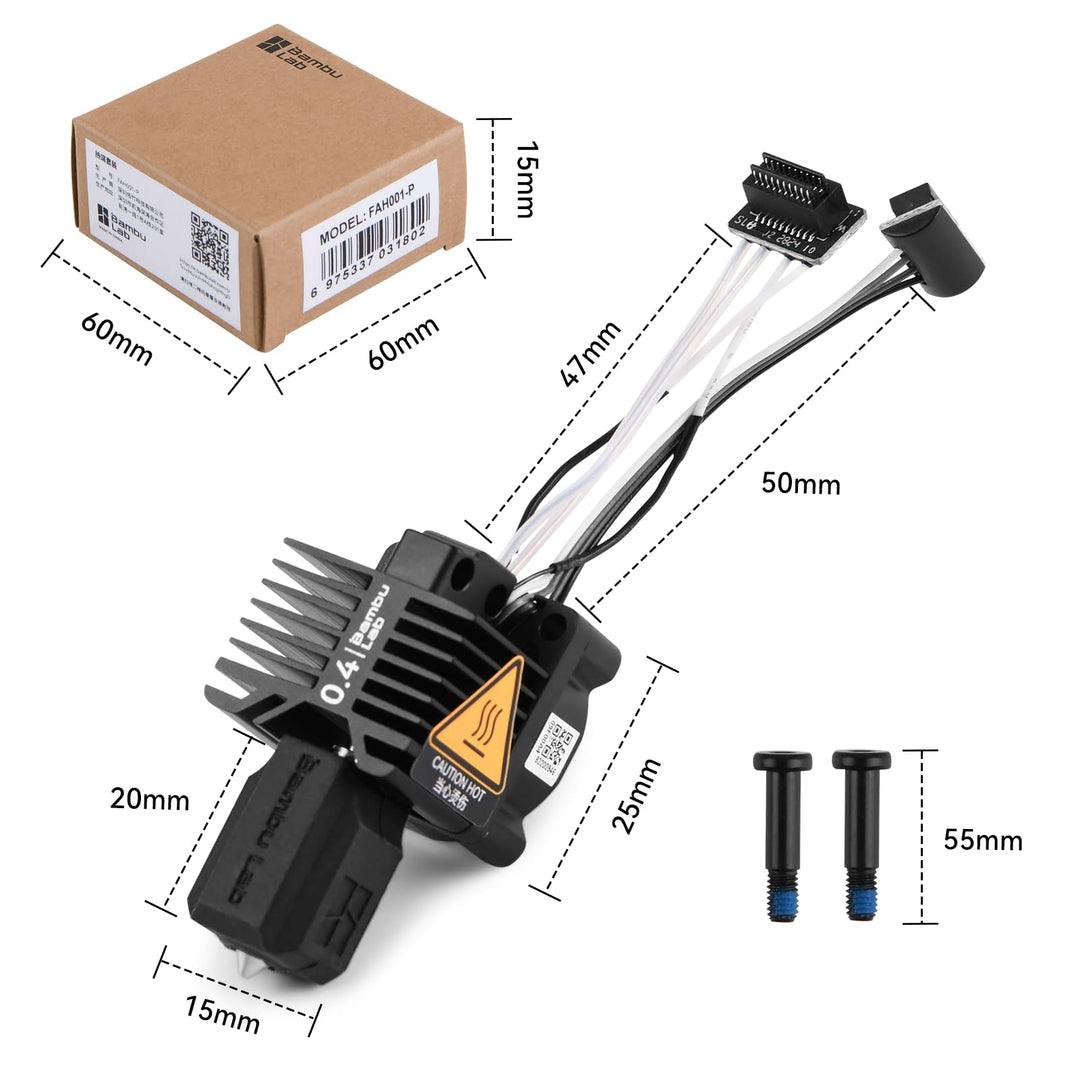 Hotend Kit 0,4mm Hartstahlduese fuer Bambu Lab P1P / P1S - Bild 7