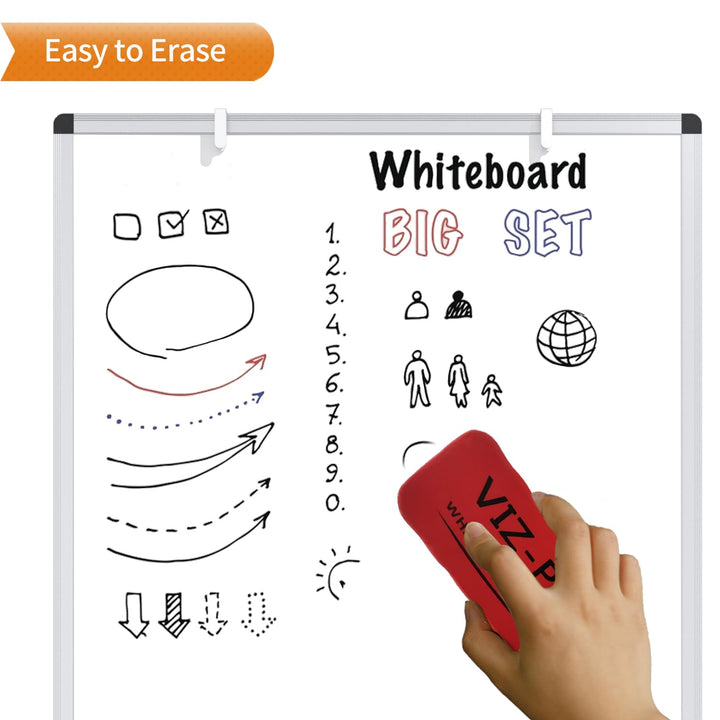Magnetisches Flipchart-Whiteboard 90x60 cm mit Stiftablage - Bild 5