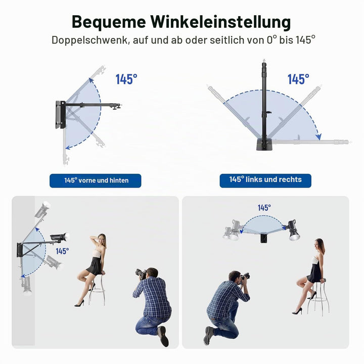 Wand-Auslegerarm für Studioleuchten und Mikrofone 125 cm - Bild 3