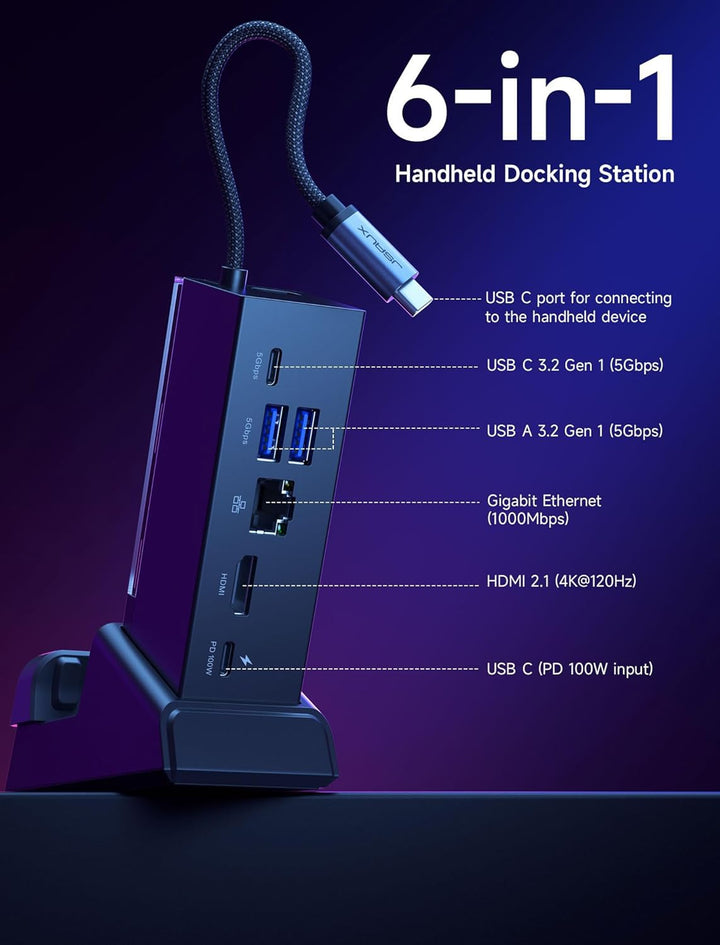 Dockingstation 6-in-1 mit 100W Ladegerät für Handheld-Konsolen HDMI 4K - Bild 5