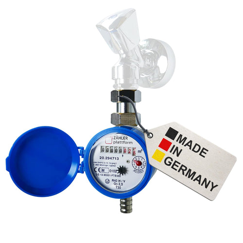 Gartenwasserzähler 3/4 Zoll geeicht Messing Kaltwasser Qn 1,5