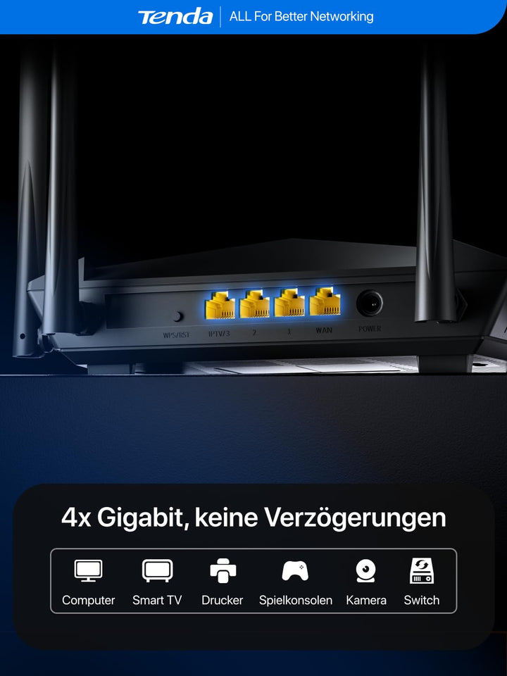 WLAN-Router Dual-Band Gigabit AC1200 MU-MIMO mit 4 Antennen - Bild 5