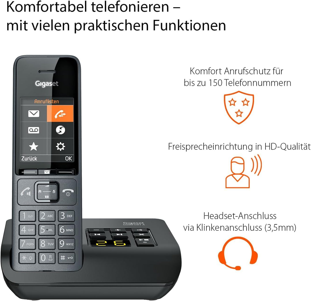 DECT-Telefon Trio-Set schnurlos mit Anrufbeantworter, 3 Mobilteile - Bild 4