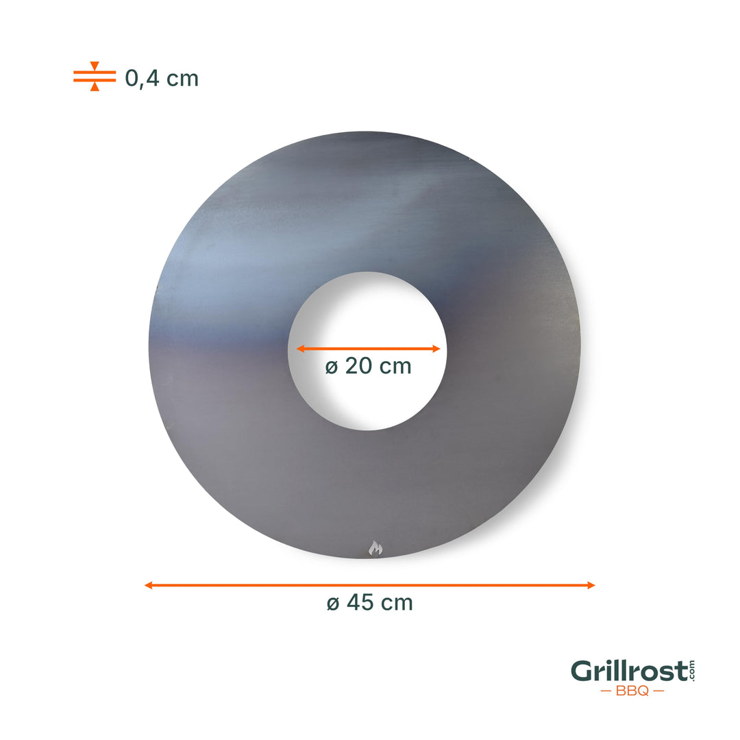 Feuerplatte 47cm für Kugelgrill 4mm Feinkornstahl Made in Germany - Bild 5