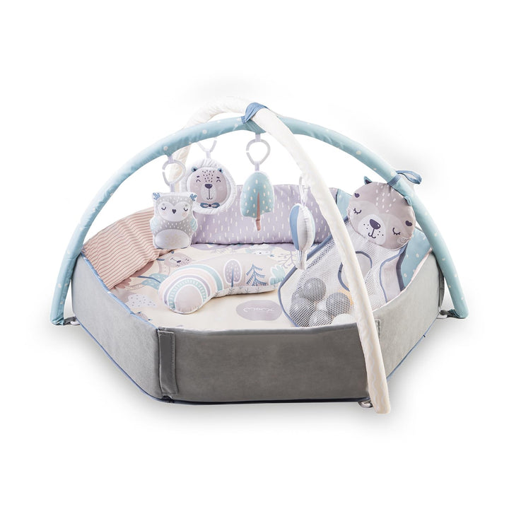 Spielbogen mit Krabbeldecke 3-in-1 Bällebad Aktivitätsmatte Baby