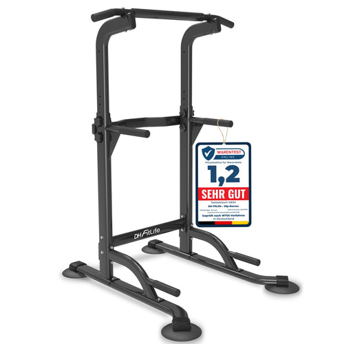 Power Tower Dip Station freistehend Stahl 150kg Ganzkörper