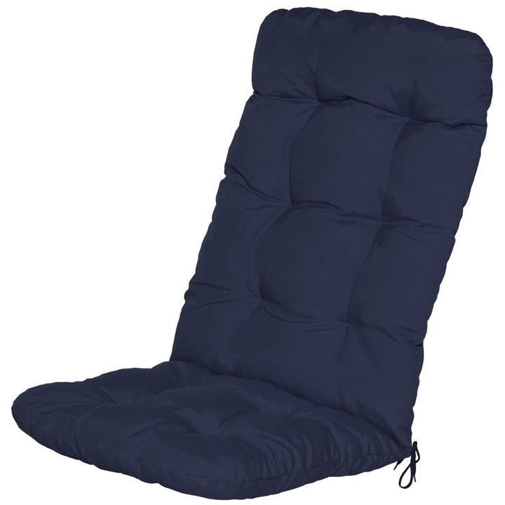 Hochlehner Auflagen 2er Set Polyester 8cm Polsterung Gartenstuhl dunkelblau - Bild 8