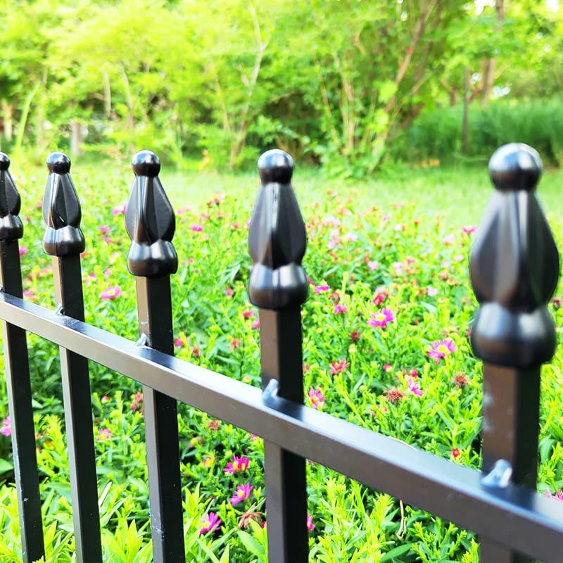 Metall-Gartenzaun Beetbegrenzung 45cm schwarz pulverbeschichtet 5er-Set - Bild 7