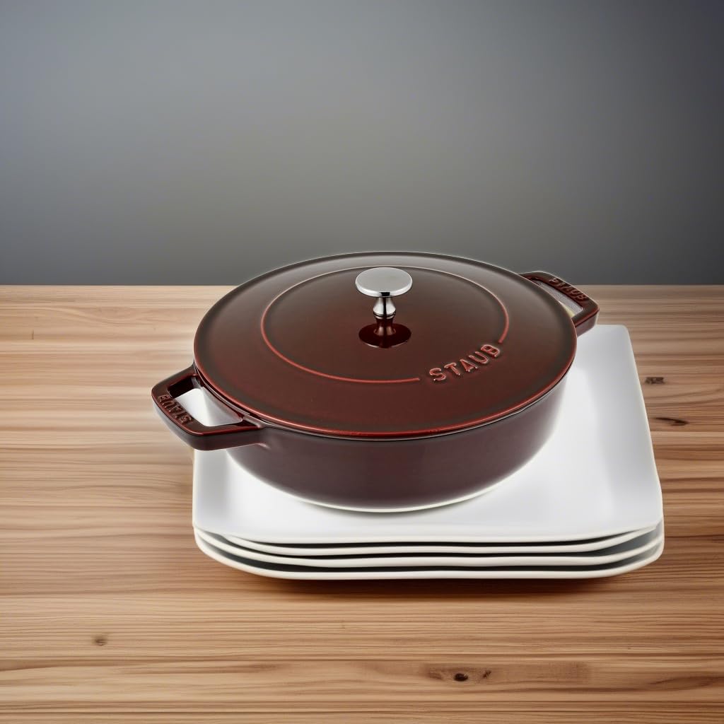 Schmorpfanne Gusseisen oval 24 cm 2,5 L Induktion Aroma-Regen - Bild 5