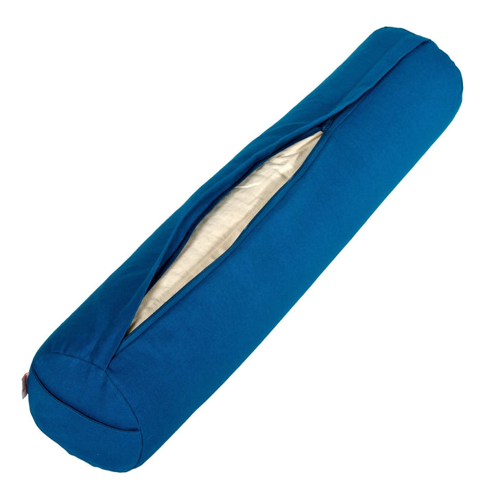 Yoga Bolster Buchweizenfüllung 65x15 cm Baumwolle Gelb - Bild 2