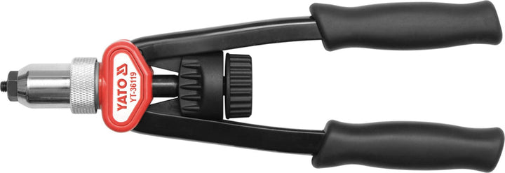 Nietmutternzange M5–M12 mit 5 Mundstücken, 338 mm, CrV-Stahl