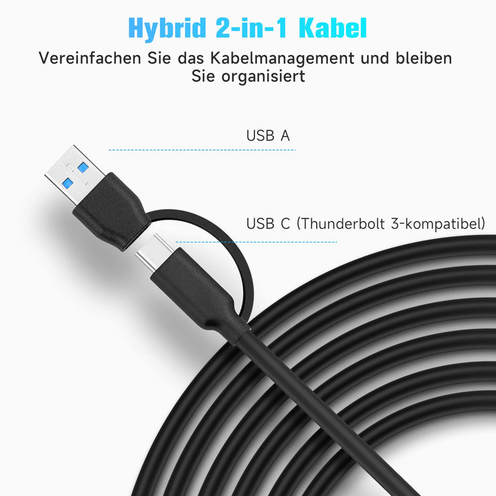 USB-Hub 7-Port mit Netzteil, Einzelschalter, 10 Gbps, Aluminium - Bild 5
