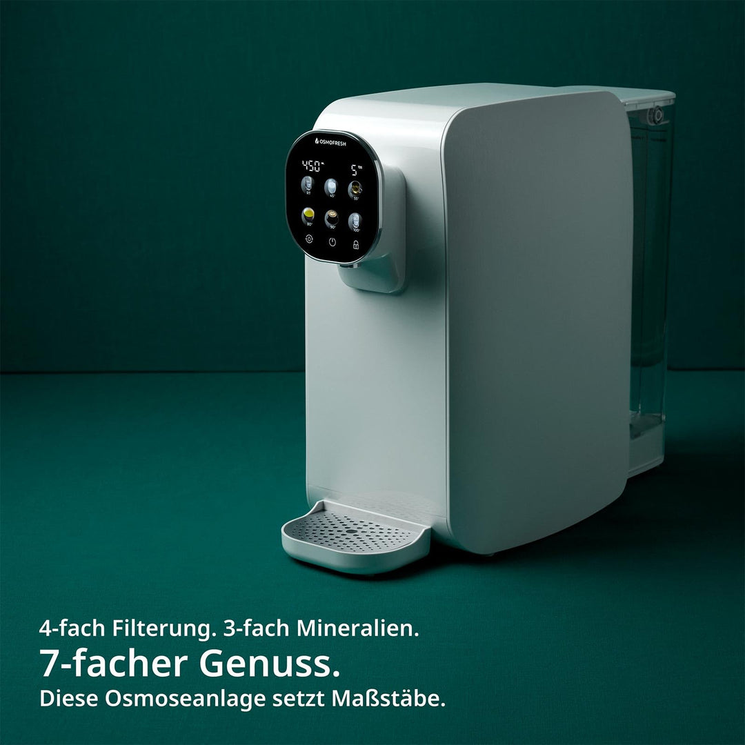 Auftisch-Osmoseanlage mit Heisswasserspender 6 Temperaturstufen 7-fach Filterung - Bild 2