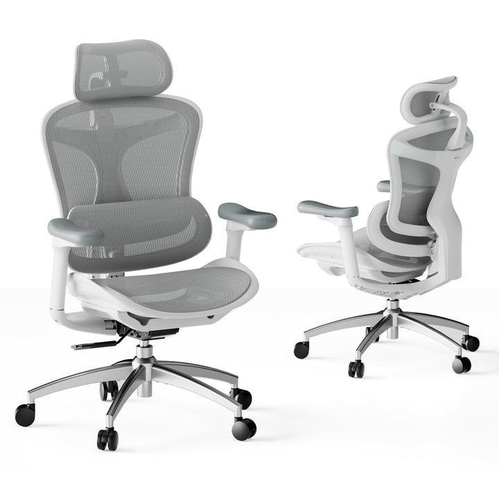 Ergonomischer Bürostuhl Netz mit Lendenwirbelstütze 3D-Armlehnen bis 150 kg