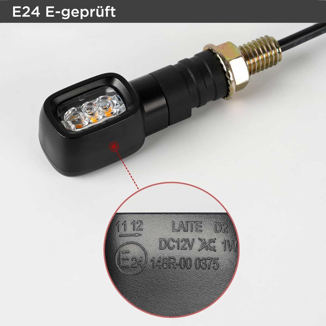 LED Blinker Motorrad Mini Retro 12V E24-geprüft IP67 1,2W - Bild 2