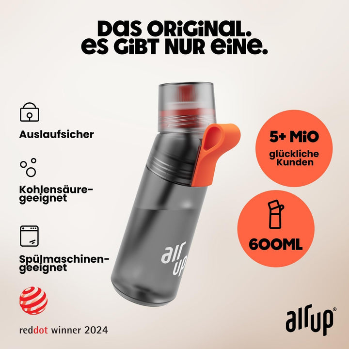Trinkflasche mit Duft-Pods Starter Set 600ml in Charcoal Grey - Bild 4