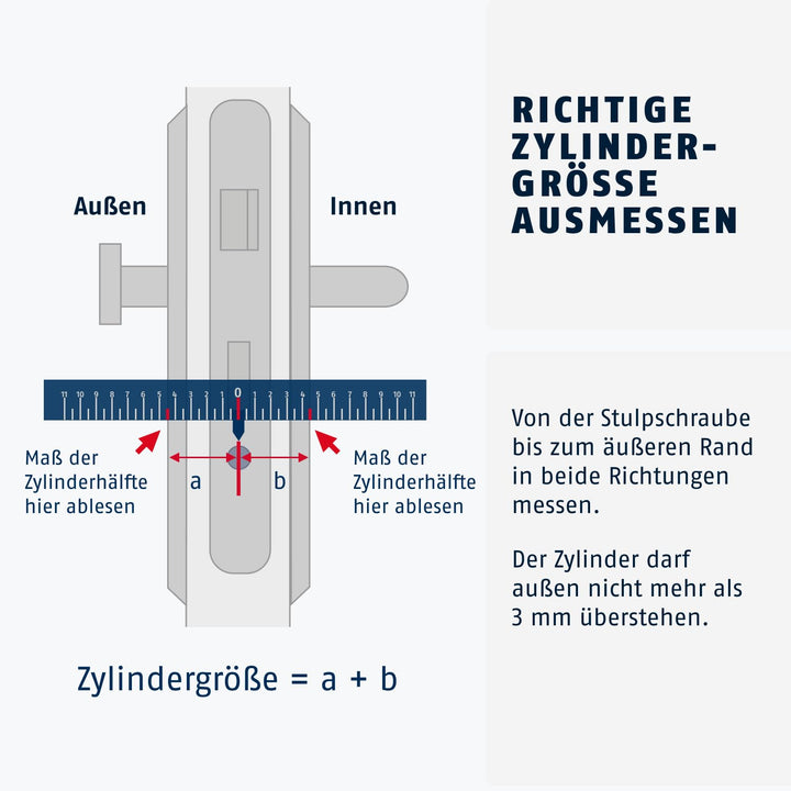 Doppelzylinder 40/50 mm mit Not-Gefahrenfunktion 5 Wendeschlüssel - Bild 2
