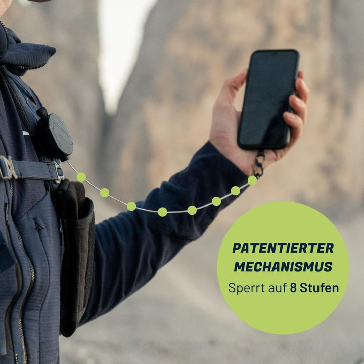 Handysicherung Rucksack 360° mit ausziehbarem Seil für Outdoor - Bild 2