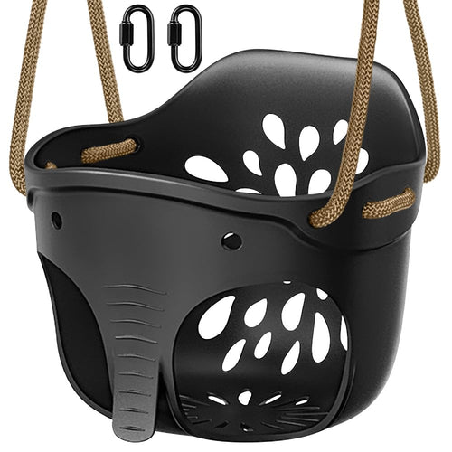 Babyschaukel Outdoor Eimersitz EVA Elefanten-Design 18M–4J