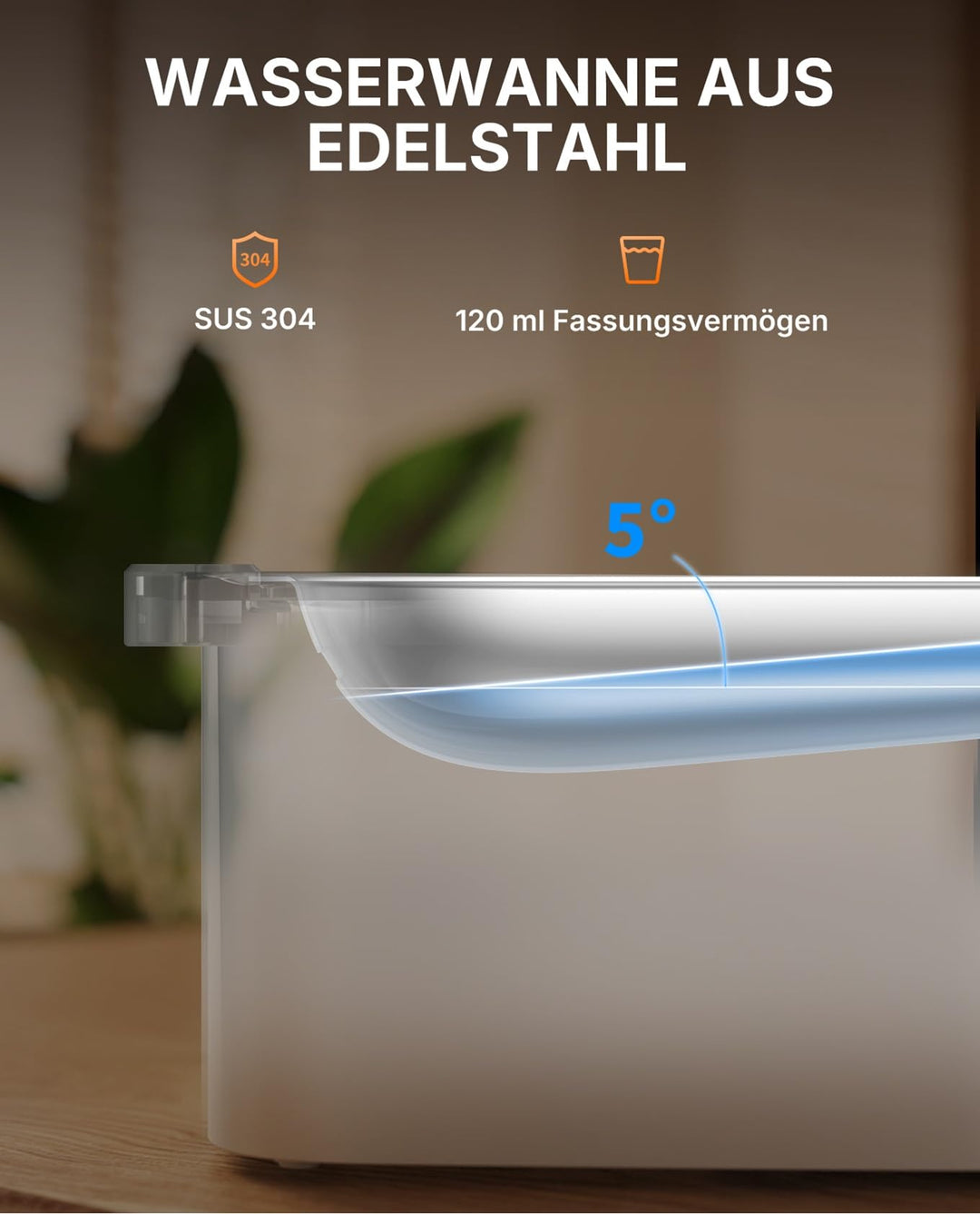Katzenbrunnen Edelstahl 3L kabellos mit Bewegungssensor &amp; App - Bild 7