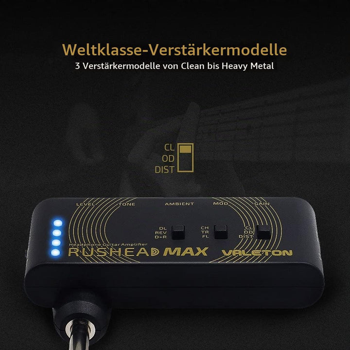 Gitarren-Kopfhörerverstärker mit Multieffekten USB-aufladbar 5h - Bild 2