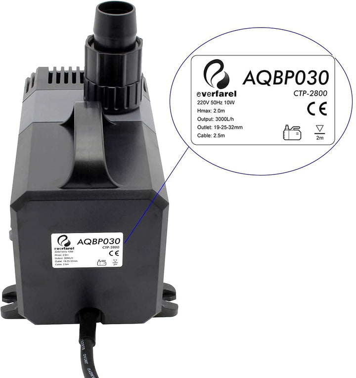 Teichpumpe 4500 L/h 30W regelbar für Teich und Bachlauf - Bild 5