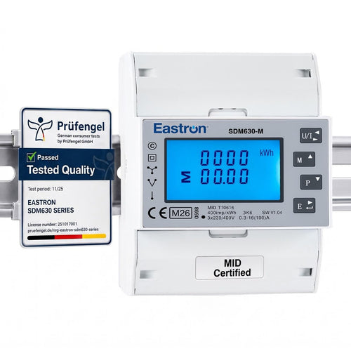 Stromzähler 3-phasig Hutschiene Modbus RS485 100A LCD-Display
