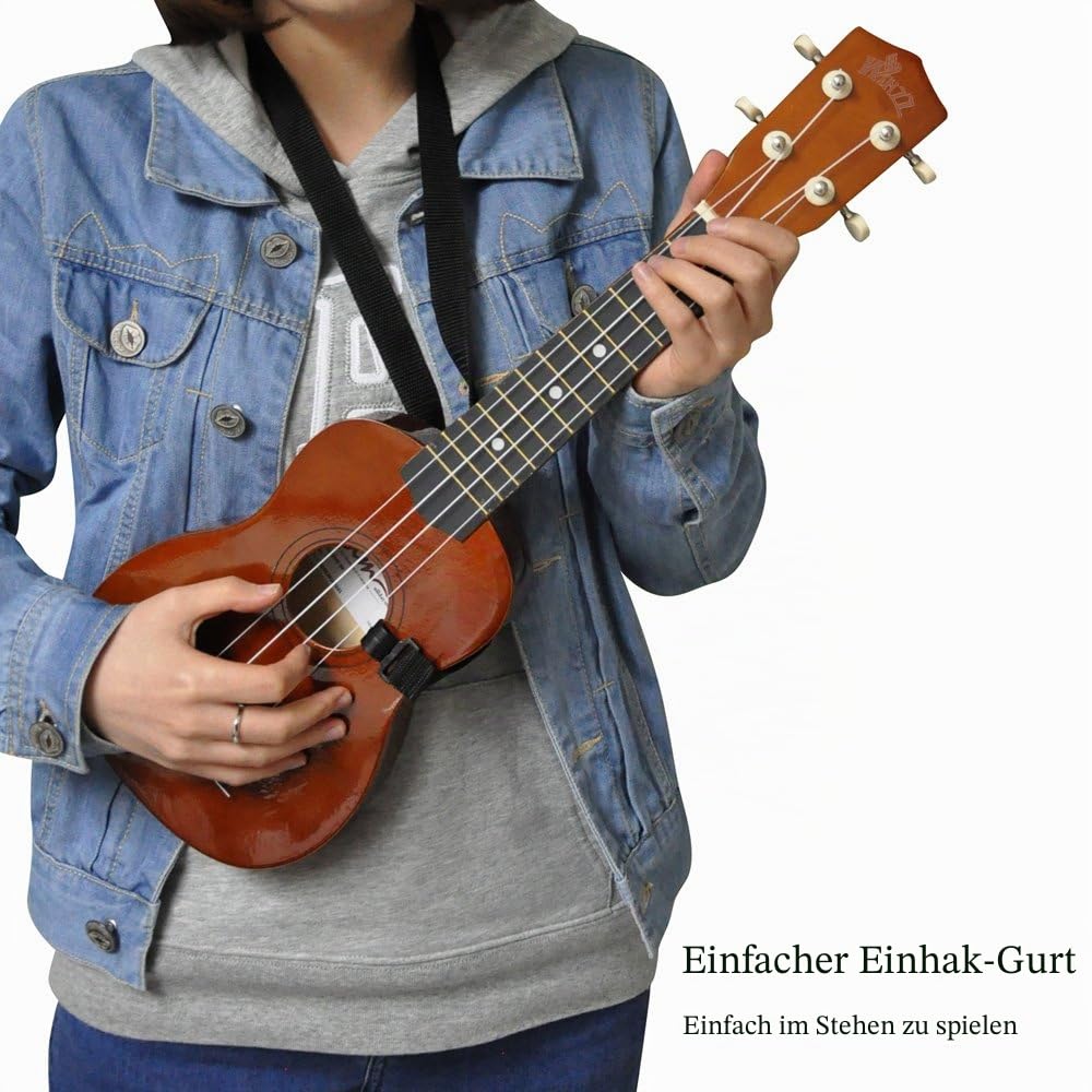 Sopran Ukulele Starter Set Lindenholz mit 9-teiligem Zubehör