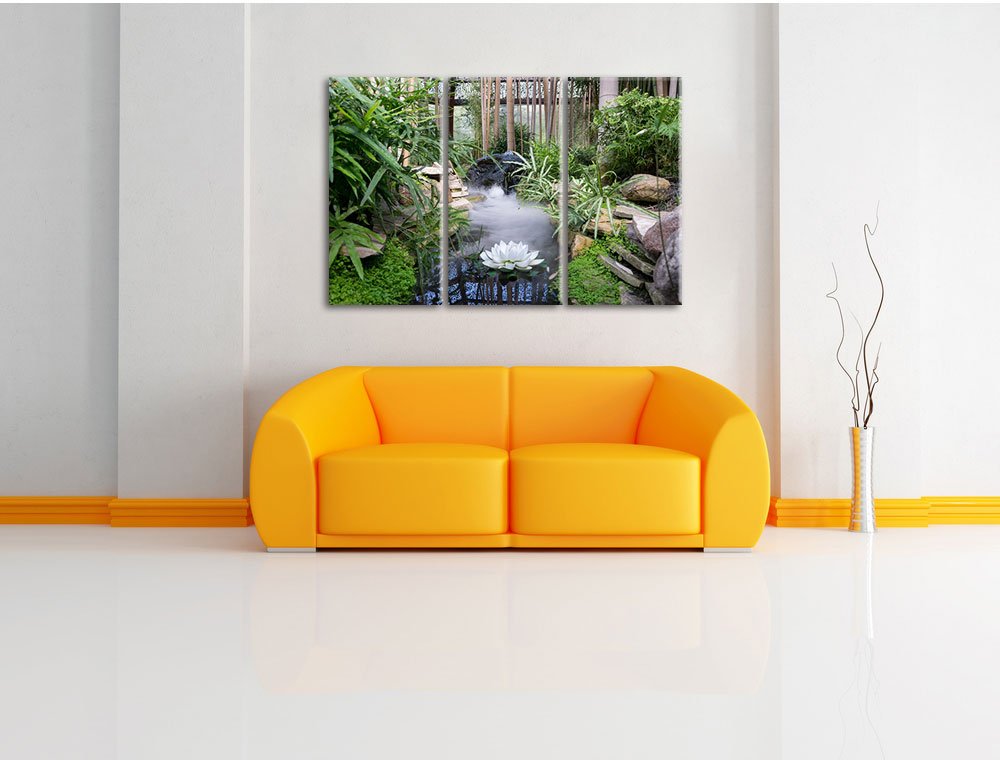 Leinwandbild 3-teilig Zen Garten Japan 120x80 cm Wanddeko - Bild 2