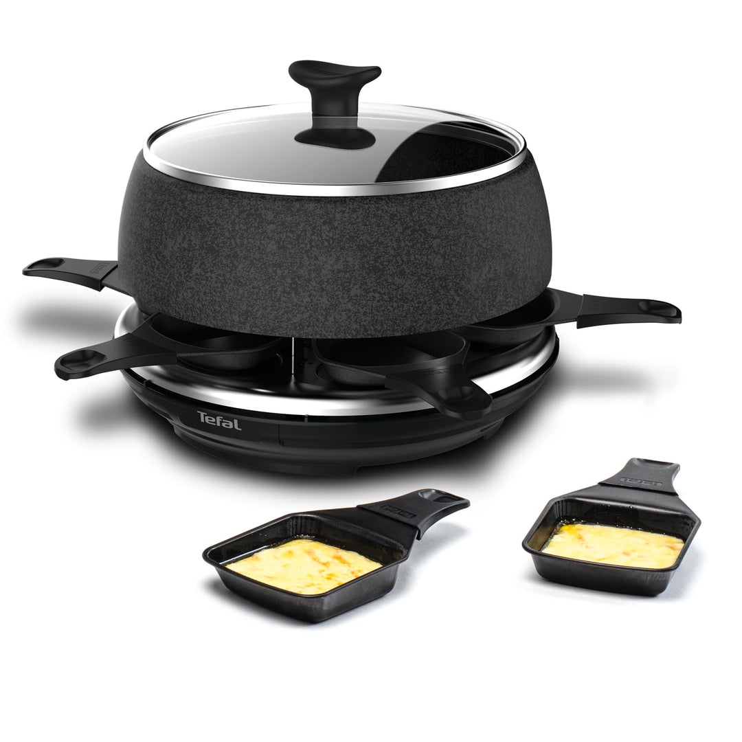 Raclette &amp; Fondue Set 6-in-1 für 6 Personen mit Steinoptik 850W
