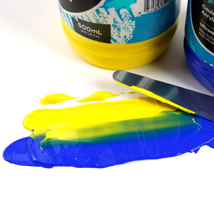Acrylfarben-Set 12 x 500 ml halbmatt für Leinwand und Holz - Bild 3