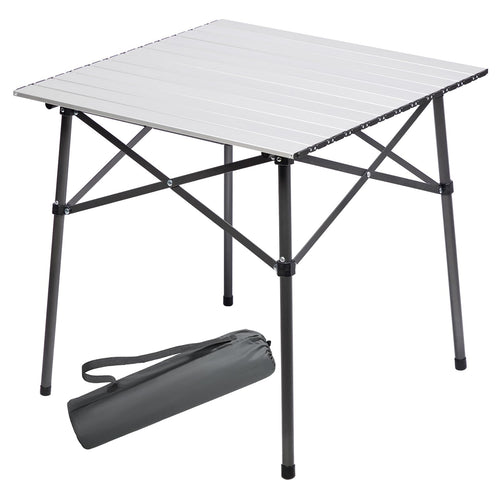Klapptisch Camping Aluminium 70x70cm faltbar bis 30kg mit Tasche