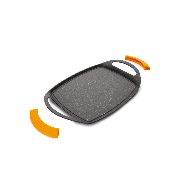 Grillplatte Silikon 28 cm für Grill und Herd, schwarz-orange - Bild 4