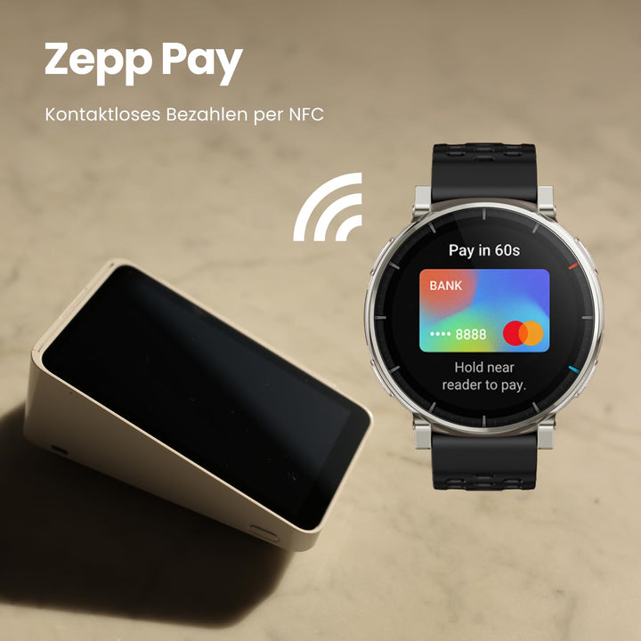 GPS Lauf-Smartwatch 45mm AMOLED Saphirglas 12 Tage Akku NFC - Bild 7