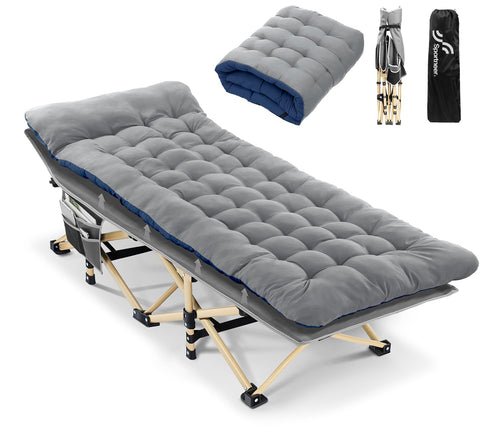 Feldbett klappbar mit Matratze 71cm breit 204kg Camping Gäste