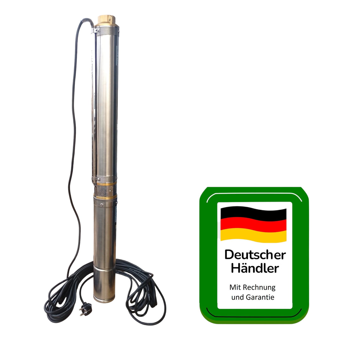 Tiefbrunnenpumpe 550W 85m Förderhöhe sandverträglich 2,5 Zoll