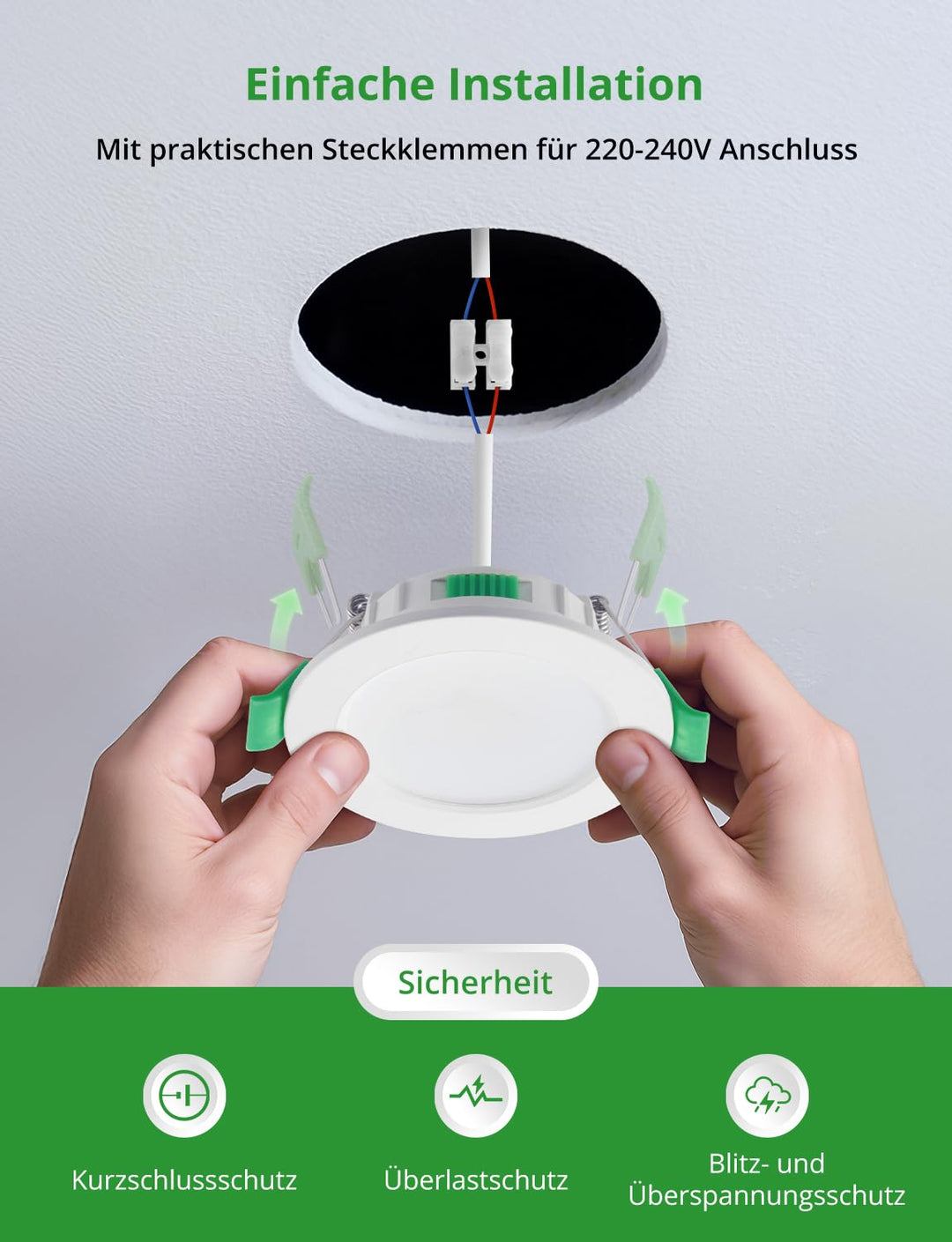 LED Einbaustrahler 230V dimmbar 3 Farbtemperaturen 4W 20er Set - Bild 7